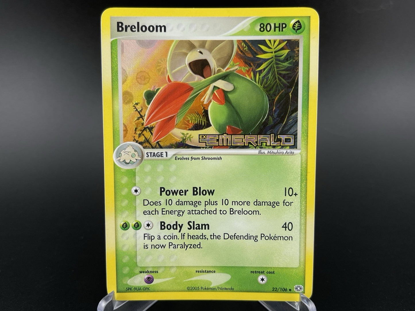 Breloom 22/106 Ex Emerald 2005 Reverse Holo Stamped Pokémon TCG Card VLP