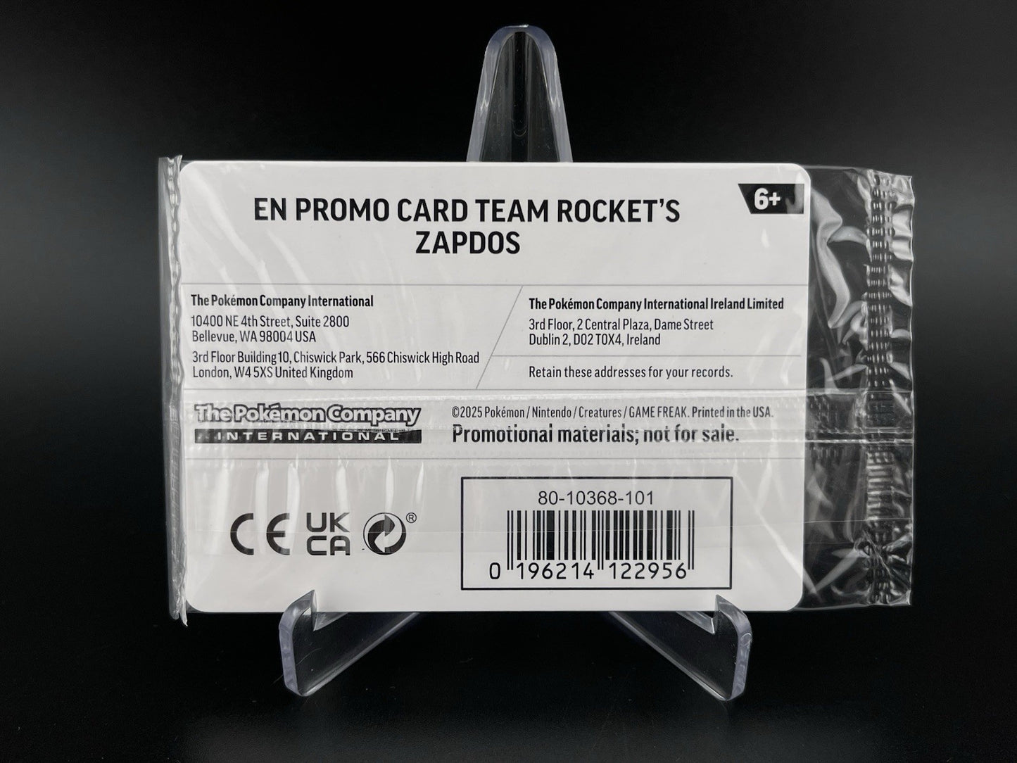 Team Rocket's Zapdos 070/182 EB Games Stamped Promo AUS/NZ Exclusive Sealed