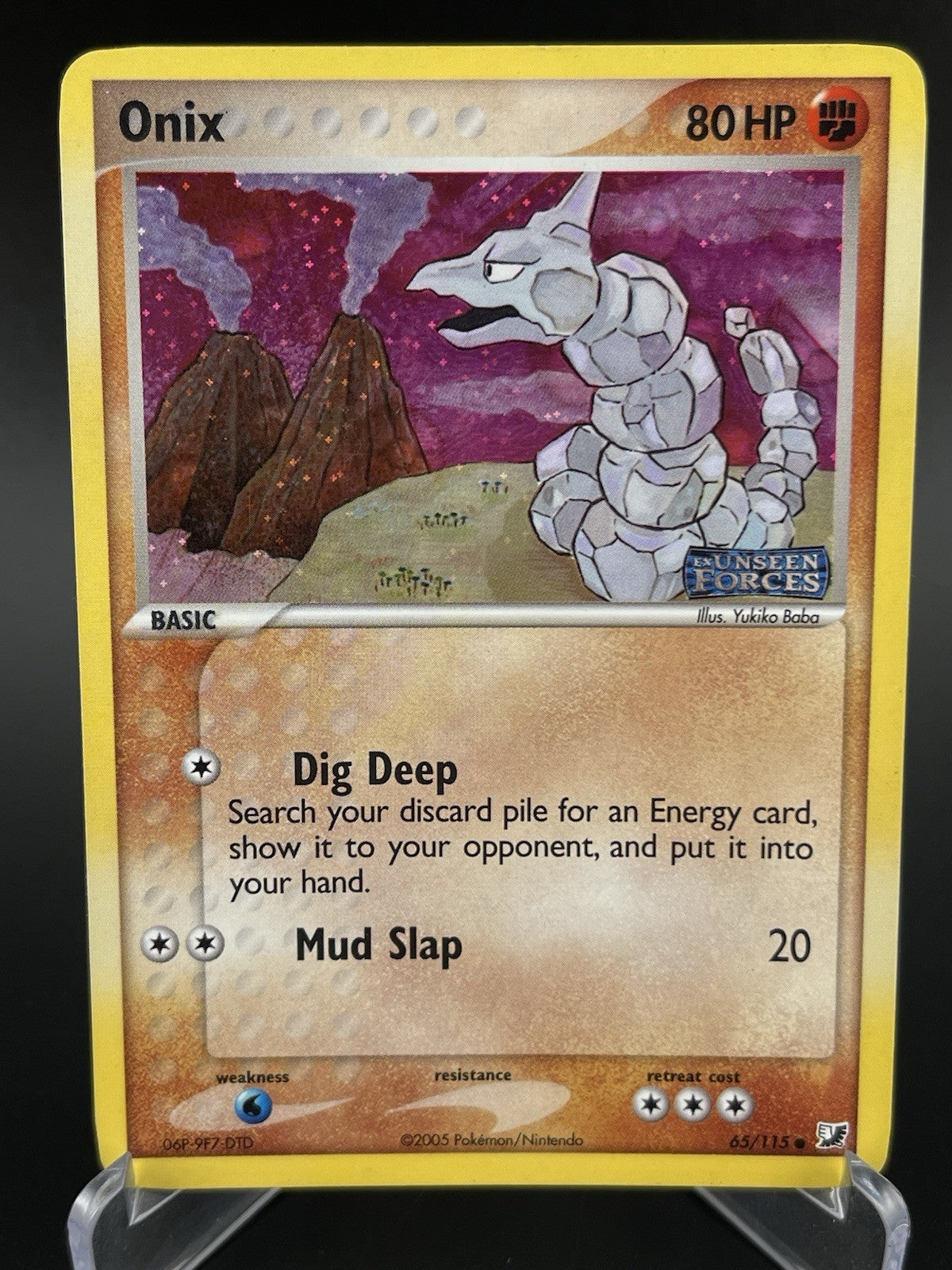 Onix 65/115 EX Unseen Forces 2005 Reverse Holo Stamped Pokemon TCG MP