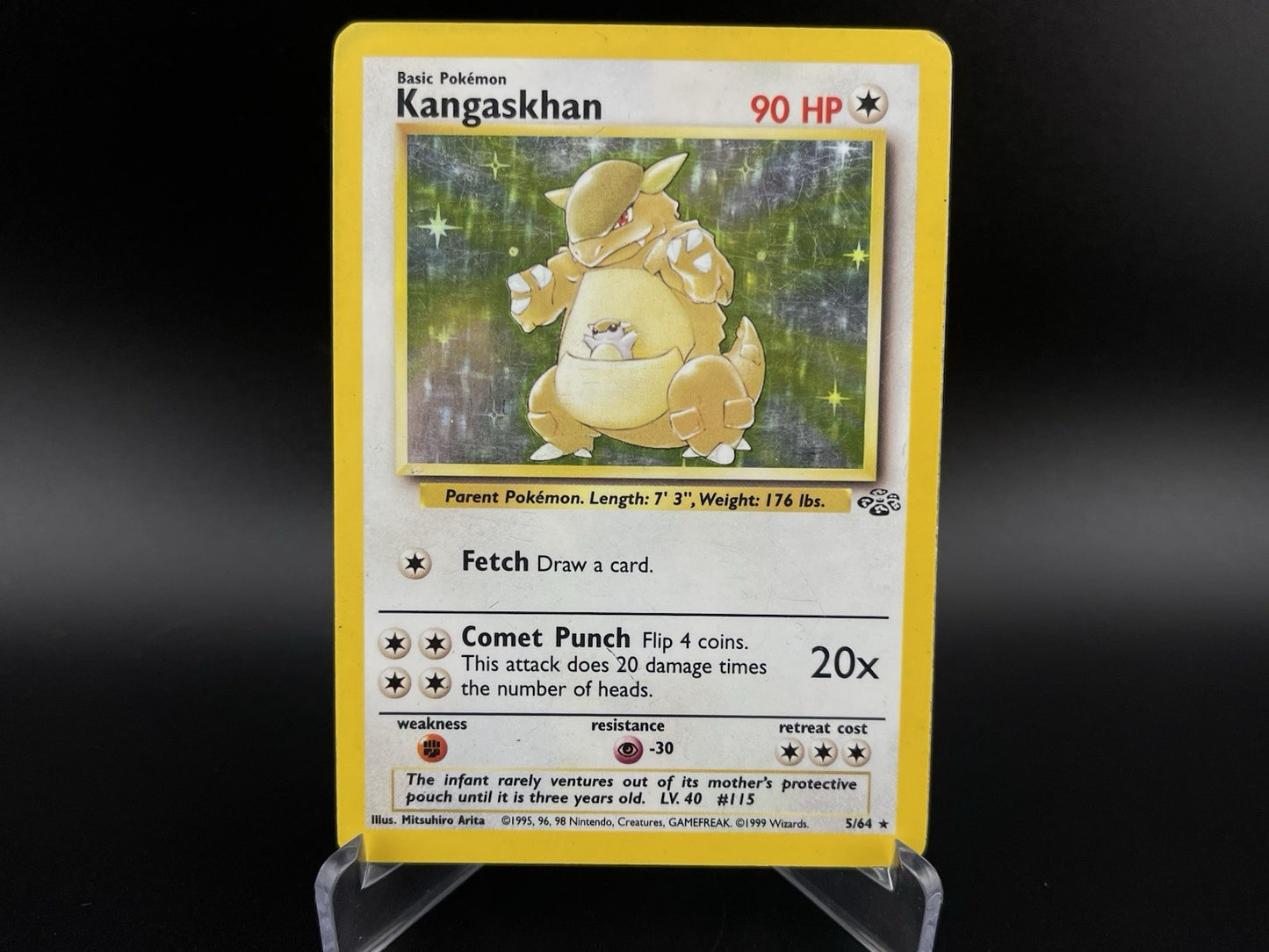 Kangaskhan 5/64 Jungle Holo Rare 1999 WOTC Pokemon TCG Card HP