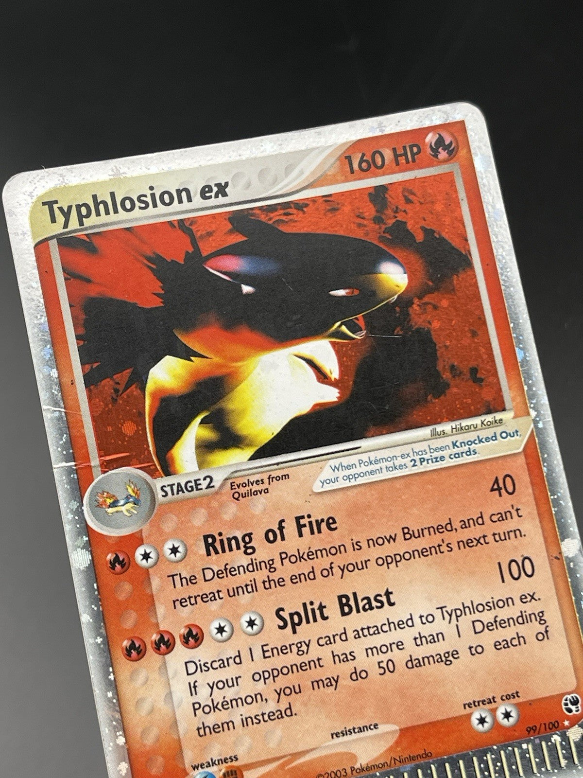 Typhlosion ex 99/100 EX Sandstorm Holo E Reader Pokémon TCG Card HP