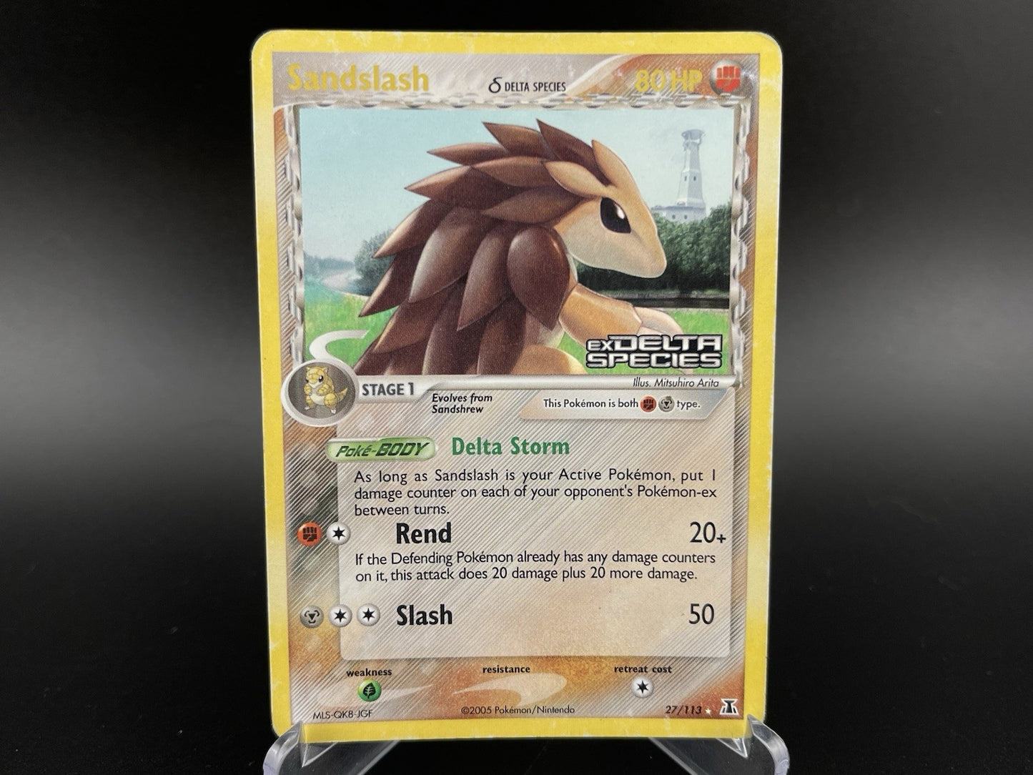 Sandslash 27/113 EX Delta Species Reverse Holo Rare Stamped Pokémon TCG Card HP
