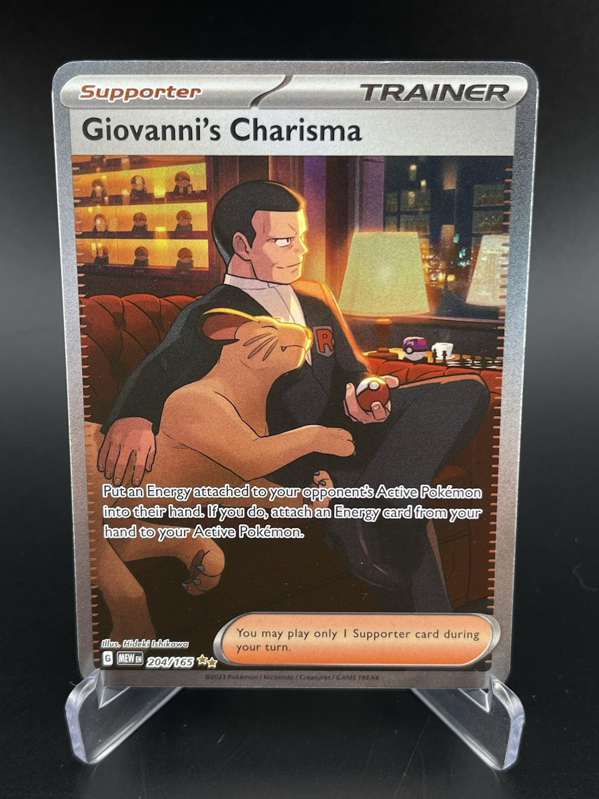 Giovanni's Charisma SV 151 204/165 Special Illustration Rare Pokemon TCG NM