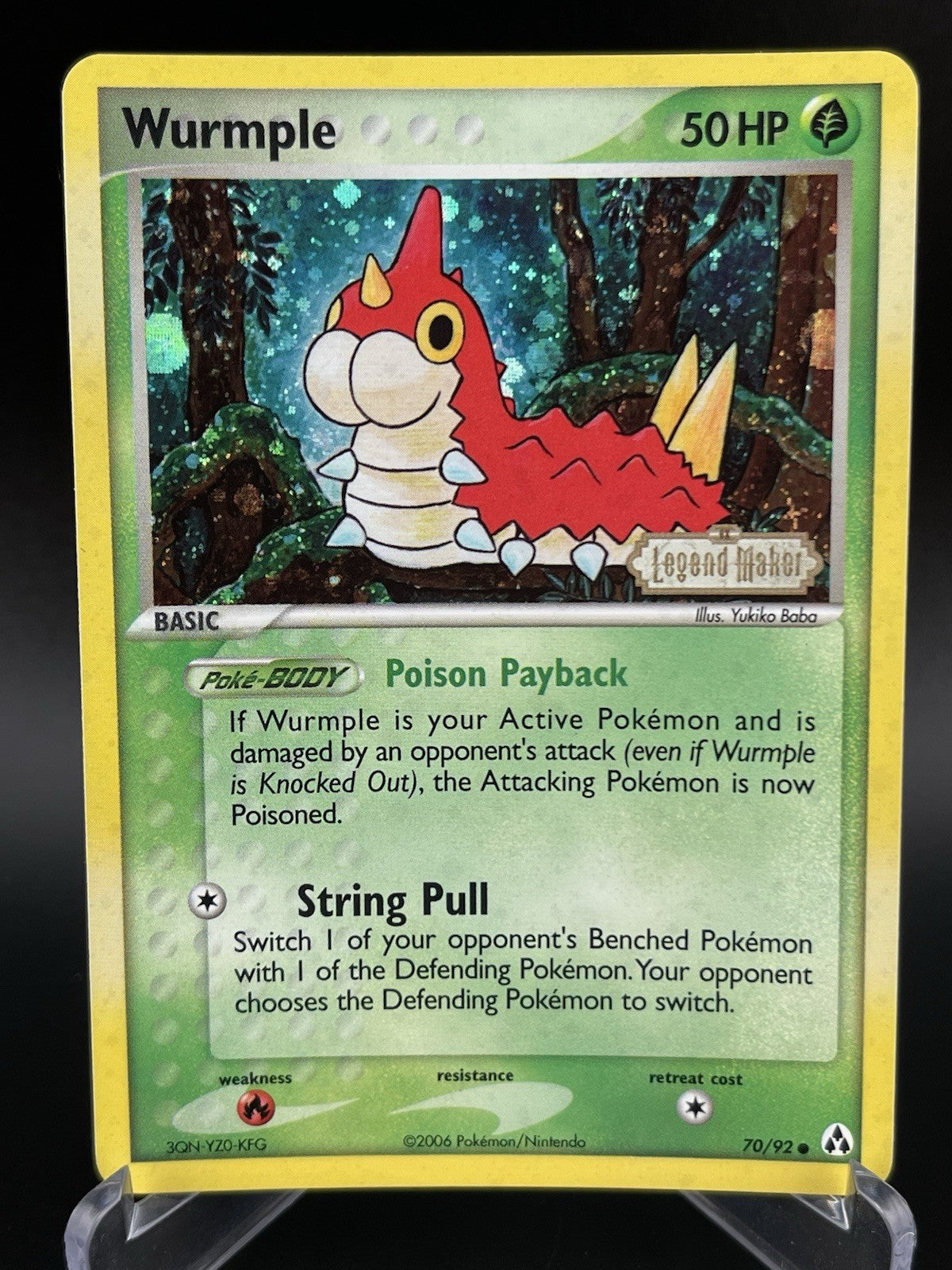 Wurmple 70/92 EX Legend Maker Reverse Holo Stamped VLP