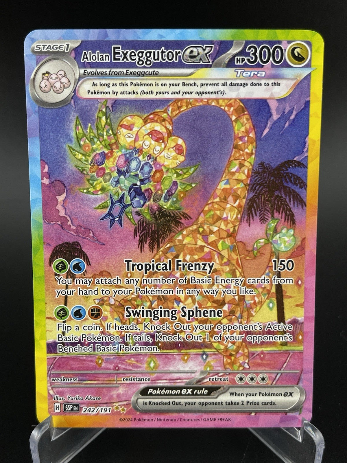 Alolan Exeggutor EX 242/191 SAR Illustration Rare Surging Sparks Pokemon TCG NM
