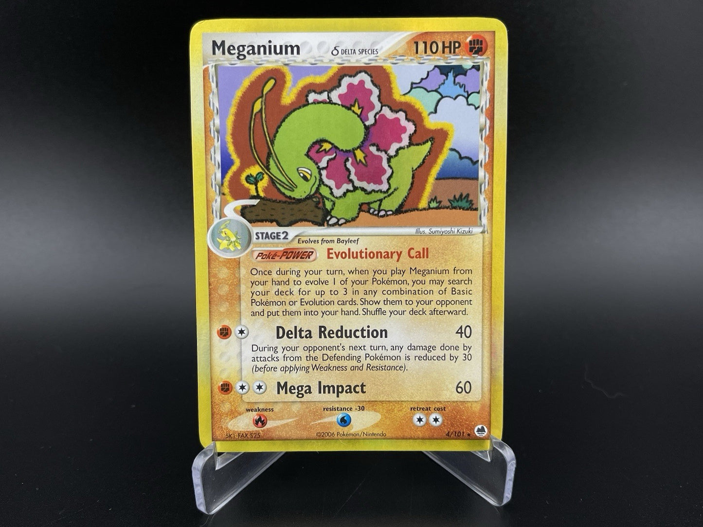 Meganium Delta Species 4/101 EX Dragon Frontiers Holo Rare Pokemon TCG PL