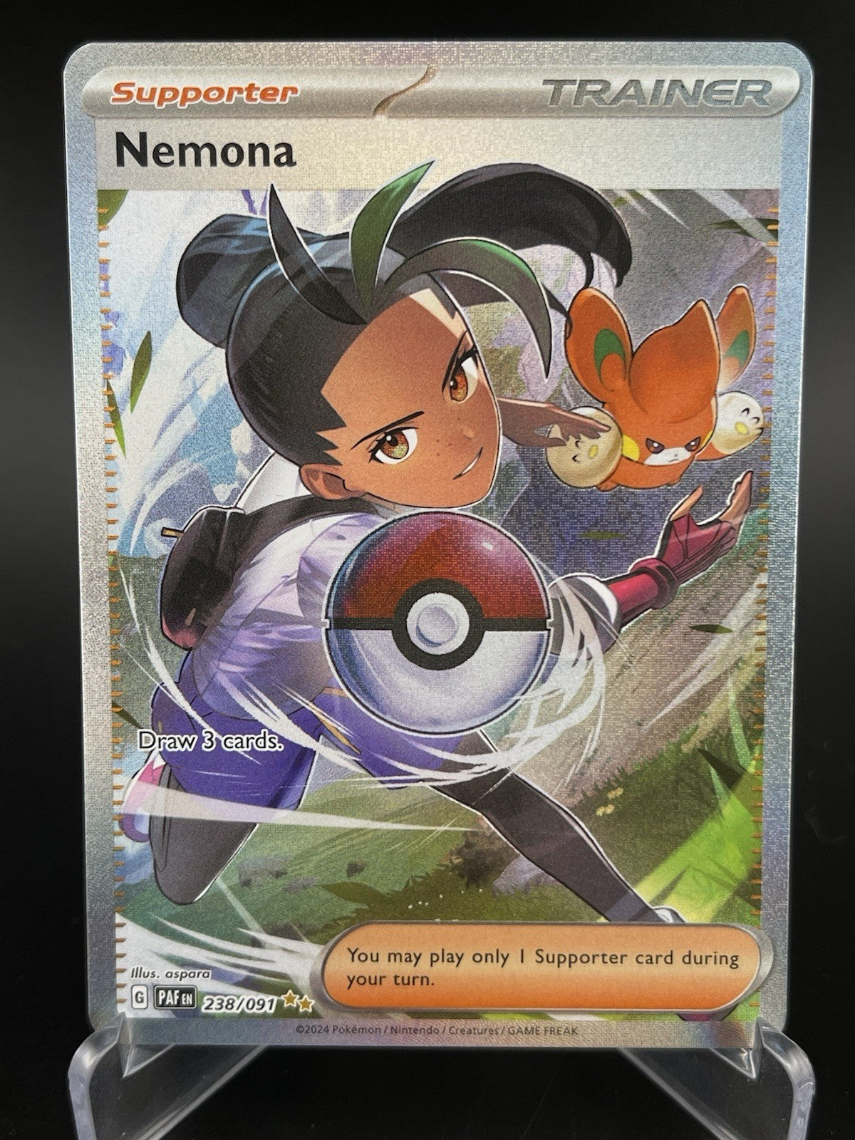 Nemona 238/091 Paldean Fates SIR Special Illustration Rare Pokémon TCG Card NM