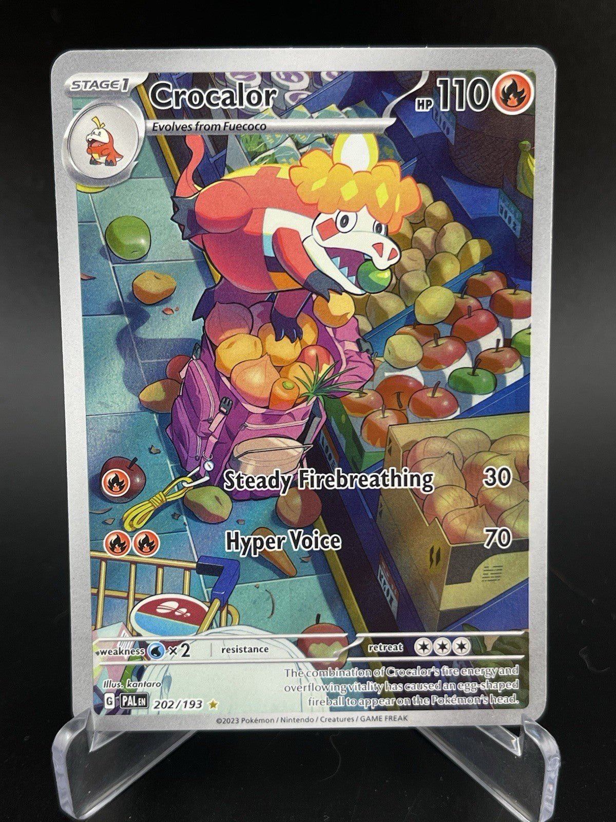 Crocalor 202/193 Illustration Rare Scarlet Violet Paldea Evolved Pokémon TCG NM