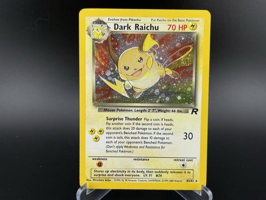 Dark Raichu 83/82 Unlimited Secret Rare Team Rocket 2000 Pokemon TCG Card PL