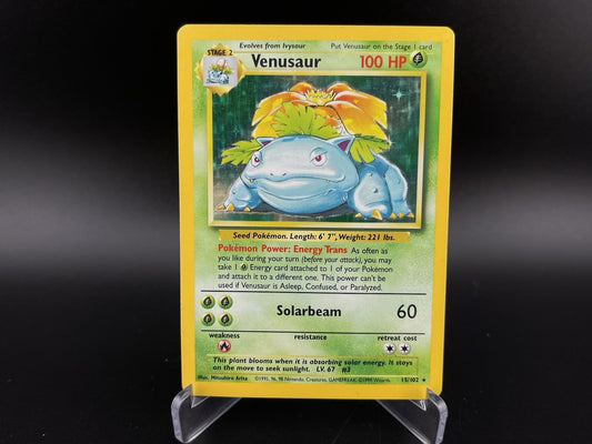 Venusaur 15/102 Base Set Holo Rare 1999 WOTC Pokemon TCG Card PL