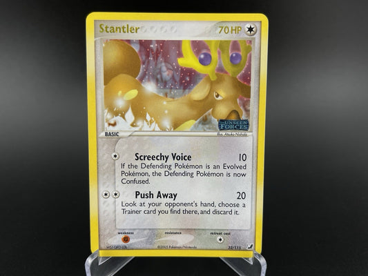 Stantler 32/115 EX Unseen Forces 2005 Reverse Holo Rare Stamped Pokémon TCG VLP