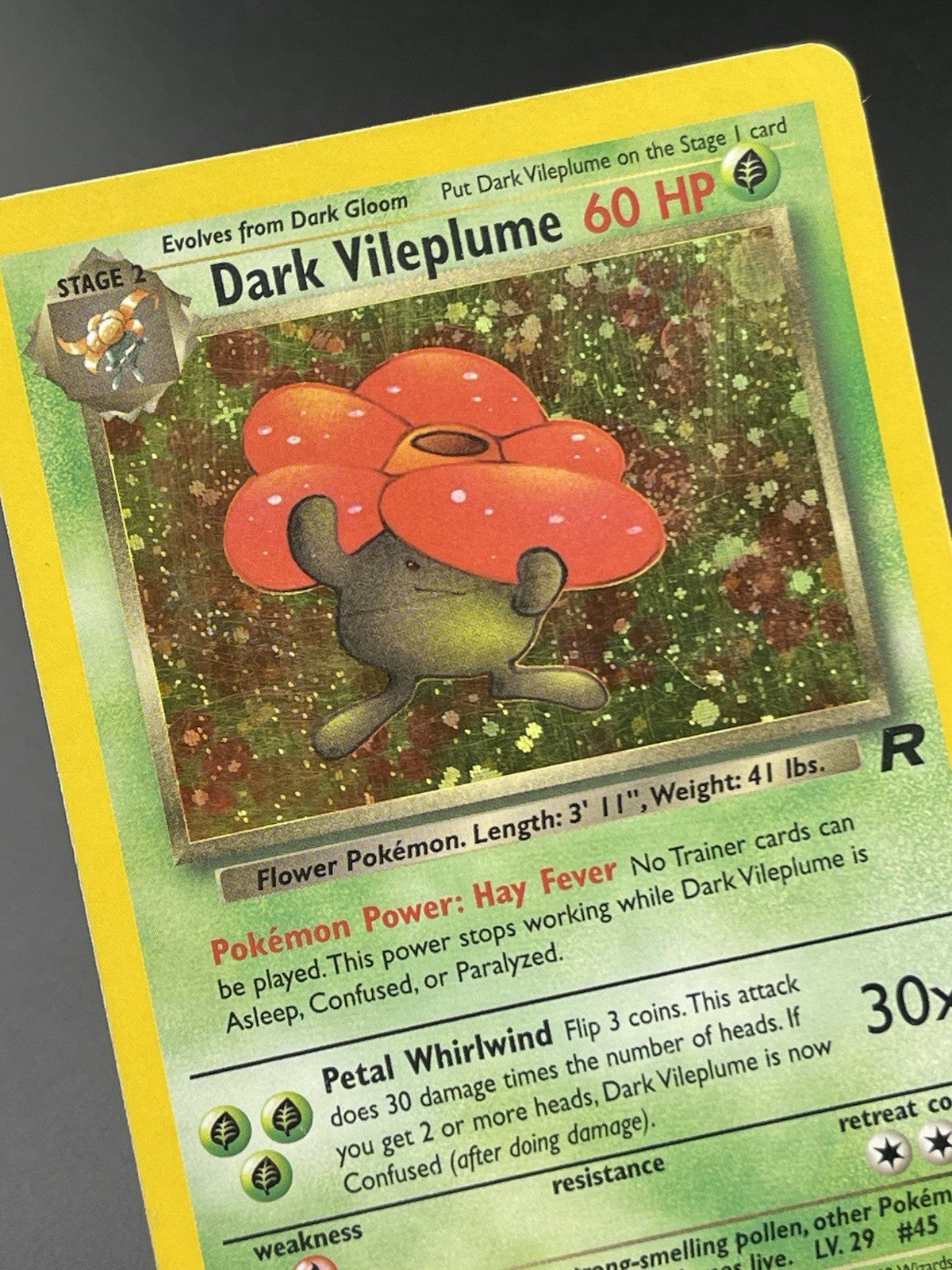 Dark Vileplume 13/82 Holo Rare Team Rocket 2000 WOTC Pokemon TCG Card PL