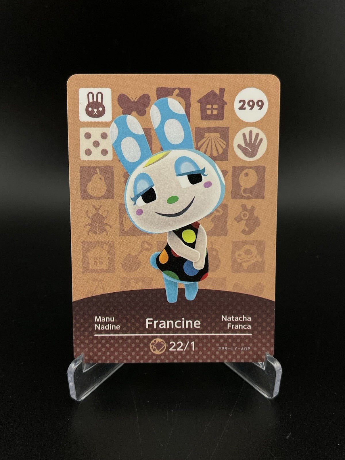 Francine 299 Animal Crossing Amiibo Authentic Genuine Nintendo Series 3