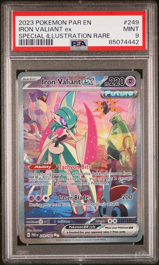 Iron Valiant EX 249/182 Special Illustration Rare Alt Art Pokemon PSA 9