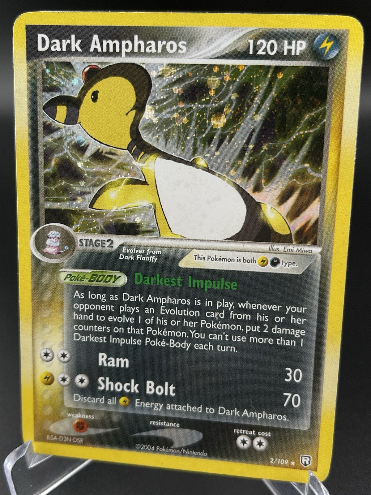 Dark Ampharos 2/109 EX Team Rocket Returns Holo Rare Pokémon TCG LP