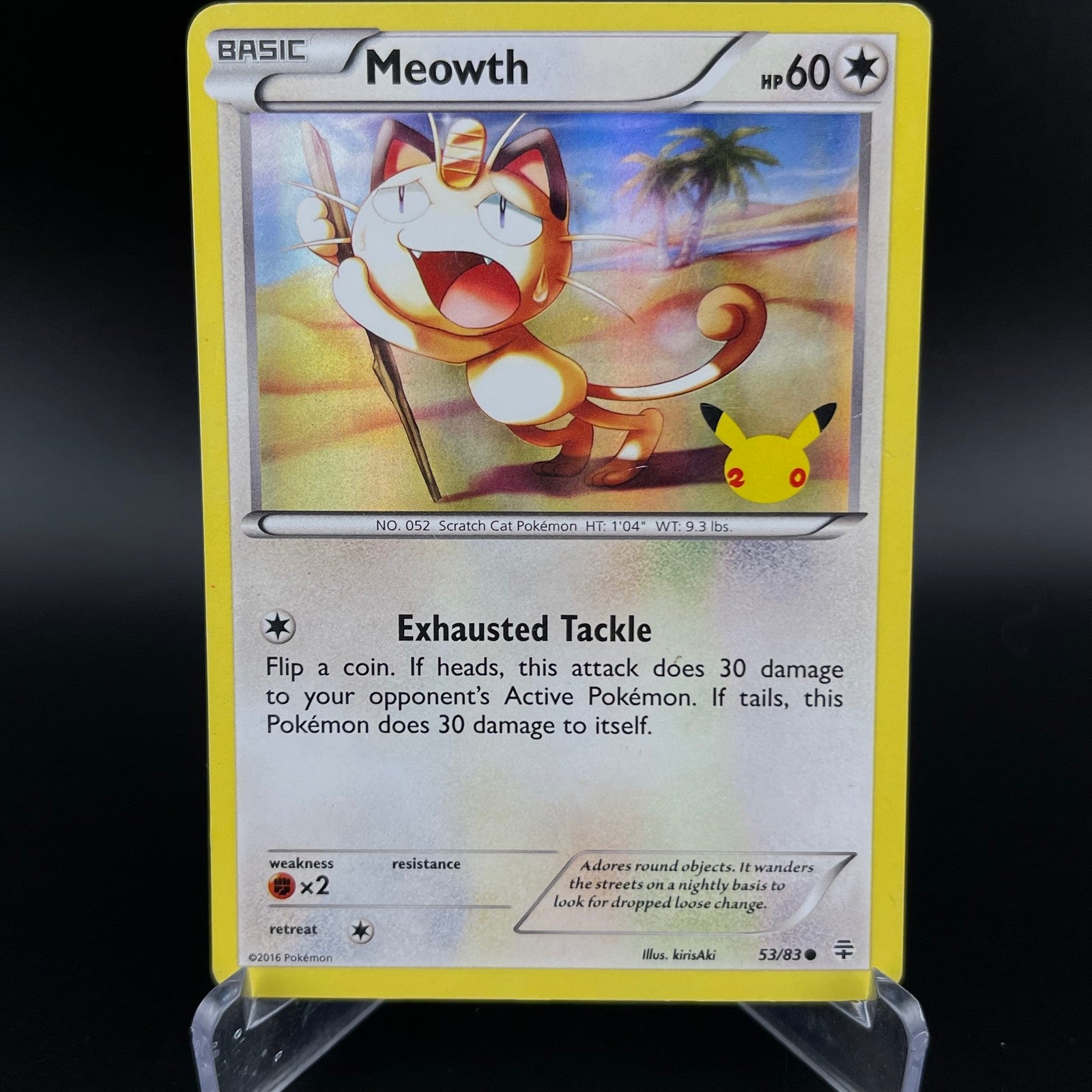 Meowth 53/83 Holo Stamped Promo Generations Pokemon HP