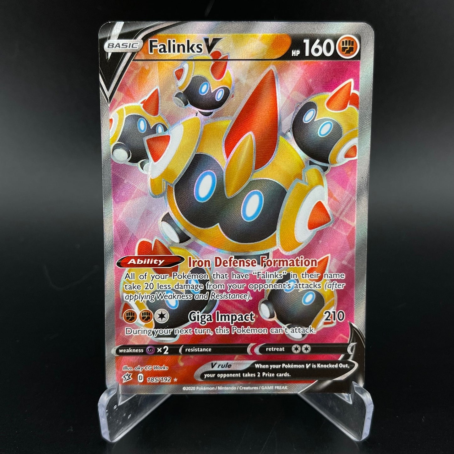 Falinks V 185/192 Rare Ultra Rebel Clash Pokemon NM