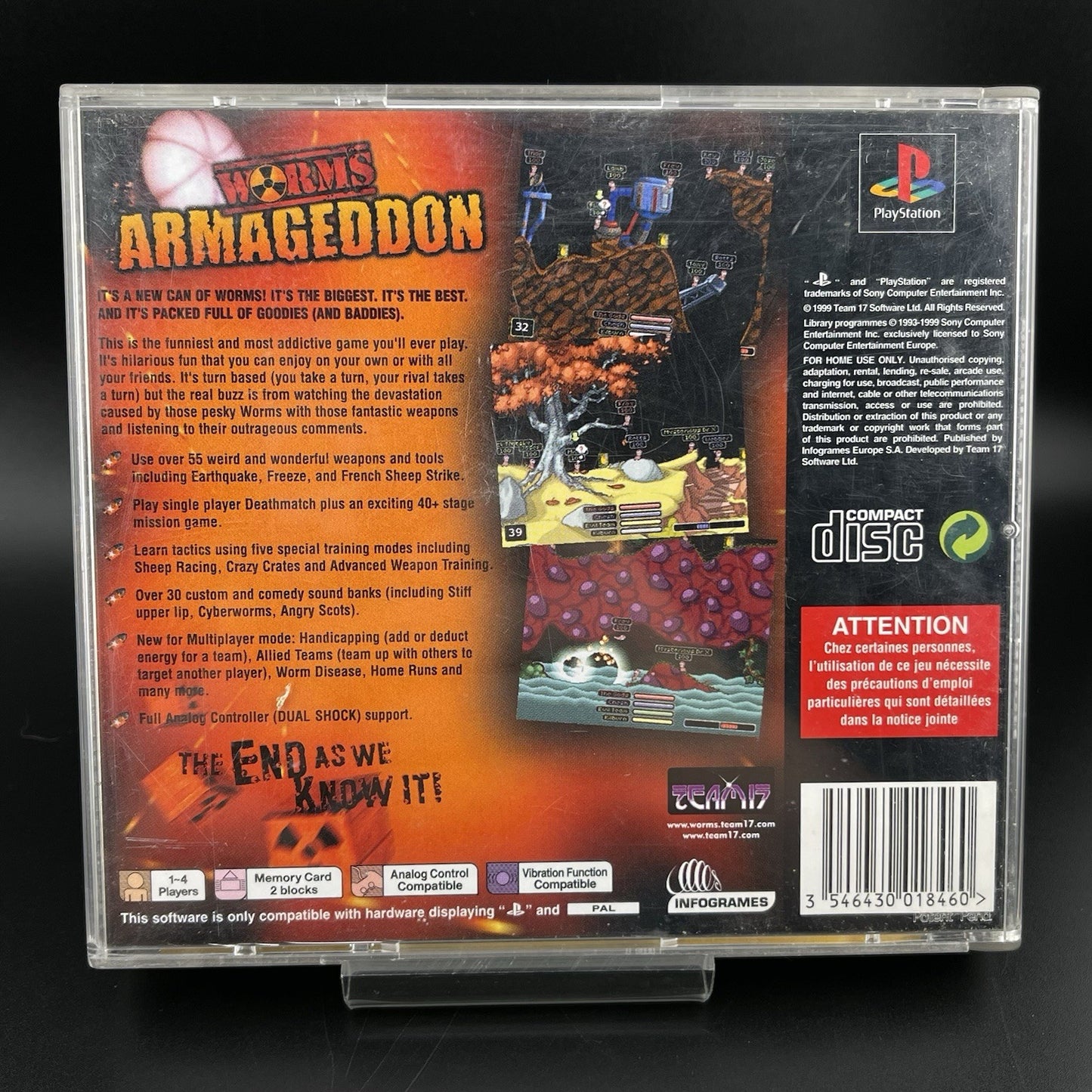 Worms Armageddon PlayStation One PS1 Complete