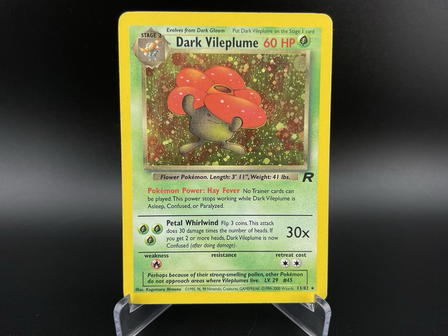 Dark Vileplume 13/82 Holo Rare Team Rocket 2000 WOTC Pokemon TCG Card PL