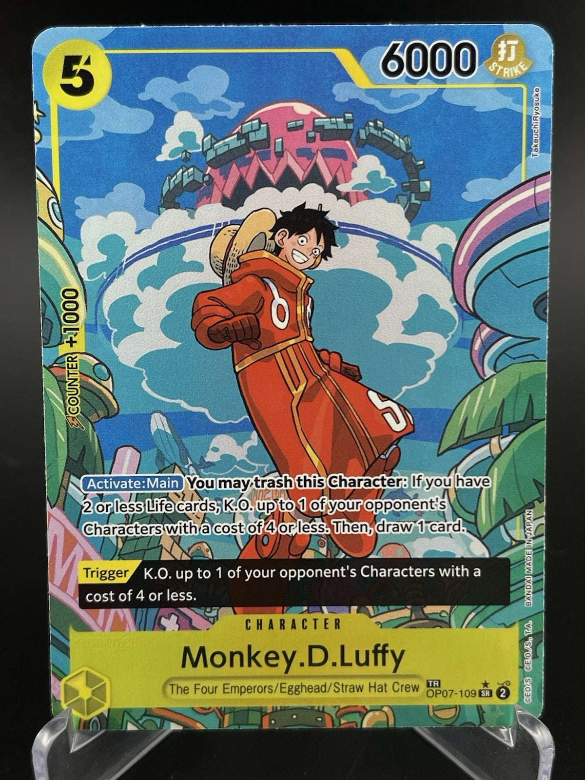 Monkey D Luffy OP07-109 SR TR Treasure Rare Alt Art One Piece TCG NM