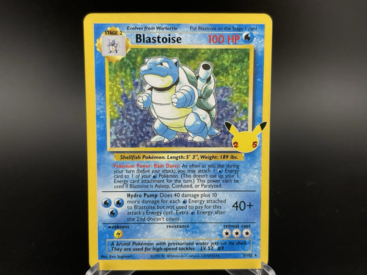 Blastoise 2/102 Celebrations Classic Collection  25th Anniversary Pokemon TCG NM