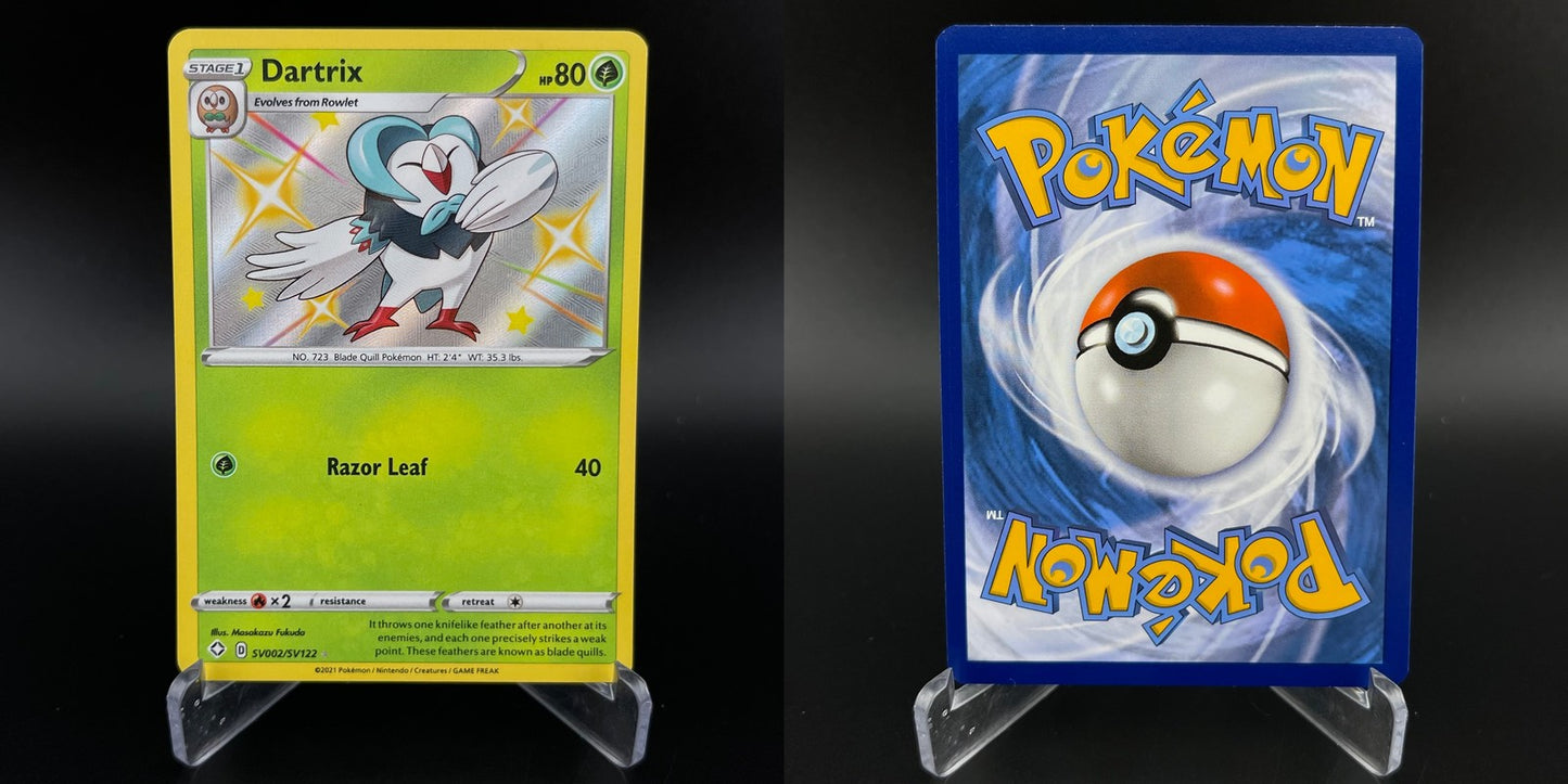 Dartrix SV002/SV122 Rare Shiny Shining Fates Shiny Vault Pokemon NM