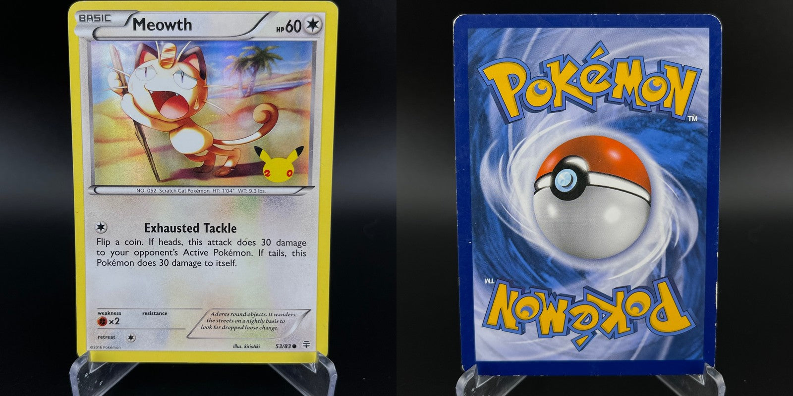 Meowth 53/83 Holo Stamped Promo Generations Pokemon HP