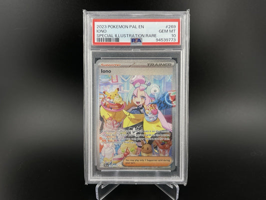 PSA 10 Gem Mint Iono 269/193 S&V Paldea Evolved SIR Full Art Pokemon TCG