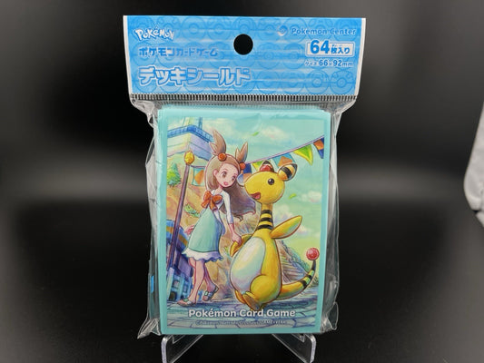 Jasmine & Ampharos Card Sleeves 64 CT Pokemon Center Official Japan New Sealed