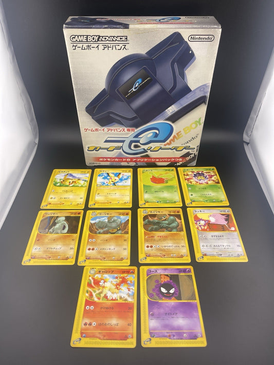 Nintendo Card E-Reader Game Boy Advance GBA Boxed With 10 Pokemon Card Set