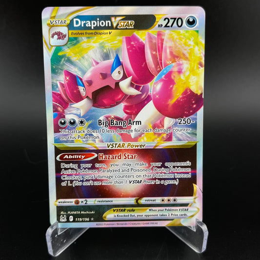 Drapion VSTAR 119/196 Holo Rare VSTAR Lost Origin Pokemon NM