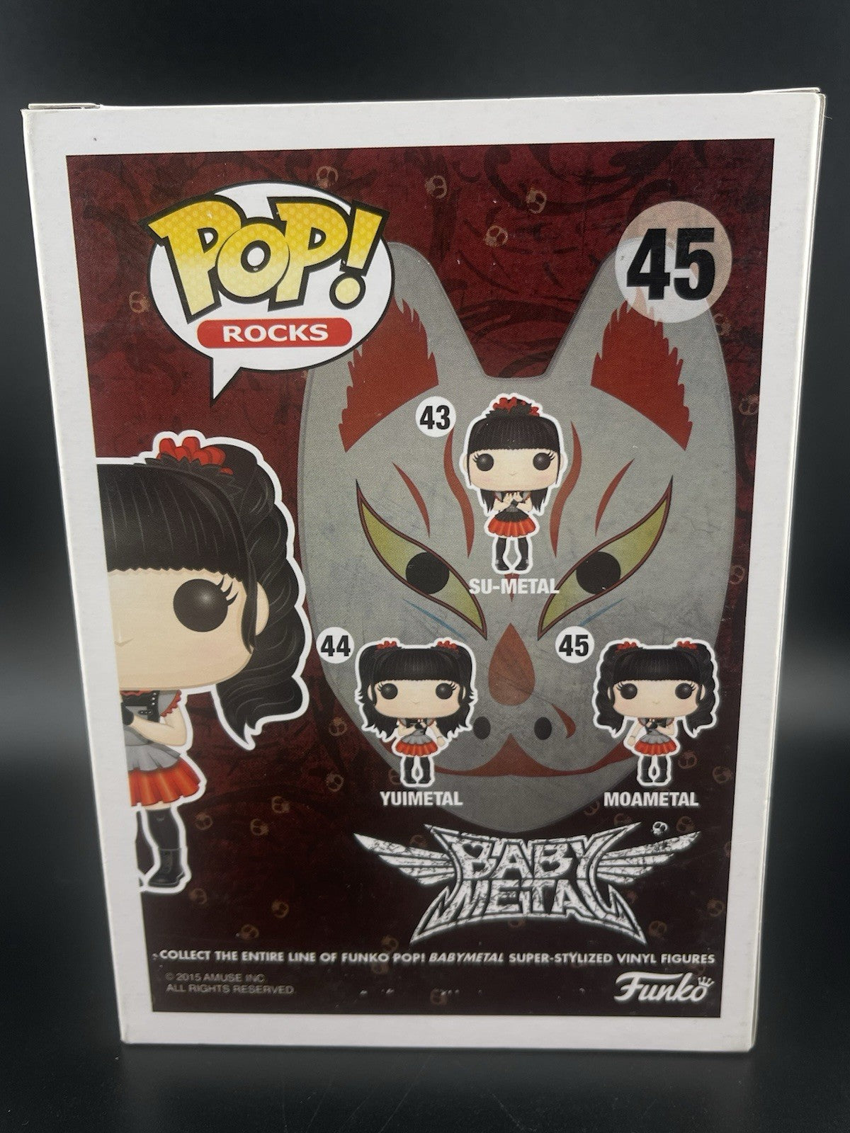 Babymetal Pop Vinyl Funko Set Su-Metal 43 Yuimetal 44 Moametal 45 Baby Metal