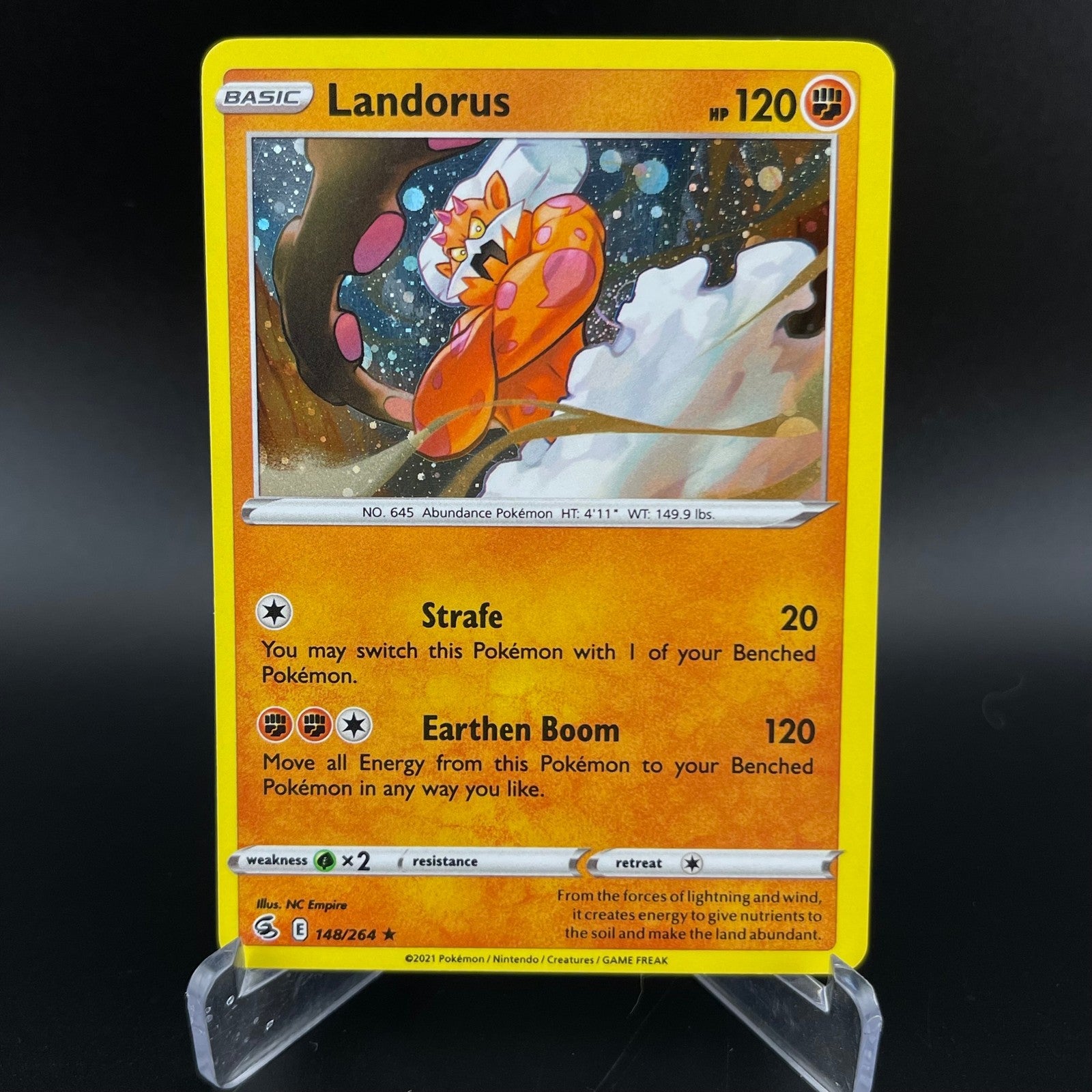 Landorus 148/264 Cosmos Holo Rare Fusion Strike Pokemon NM