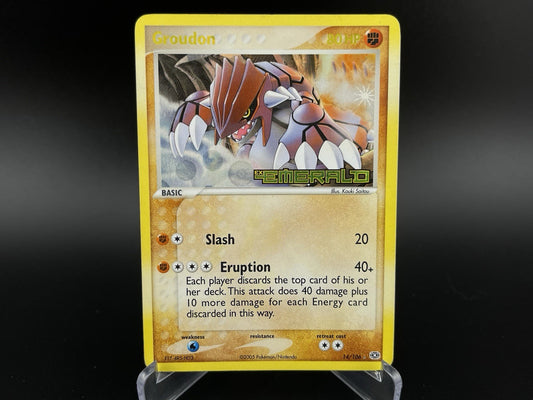 Groudon 14/106 EX Emerald 2005 Reverse Holo Rare Stamped Pokemon TCG Card MP