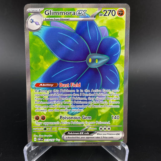 Glimmora ex 213/197 Ultra Rare Obsidian Flames Pokemon NM