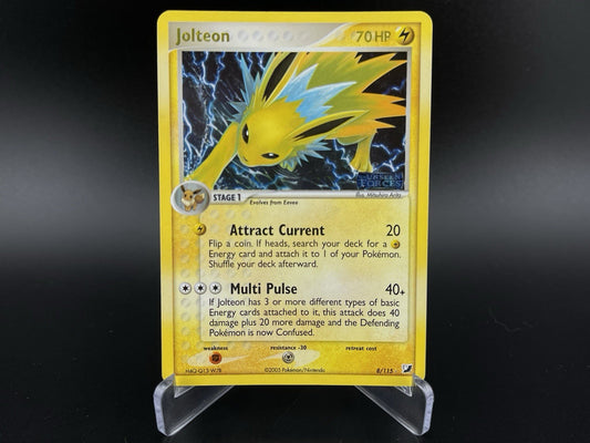 Jolteon 8/115 2005 EX Unseen Forces Reverse Holo Rare Stamped Pokémon TCG LP-VLP