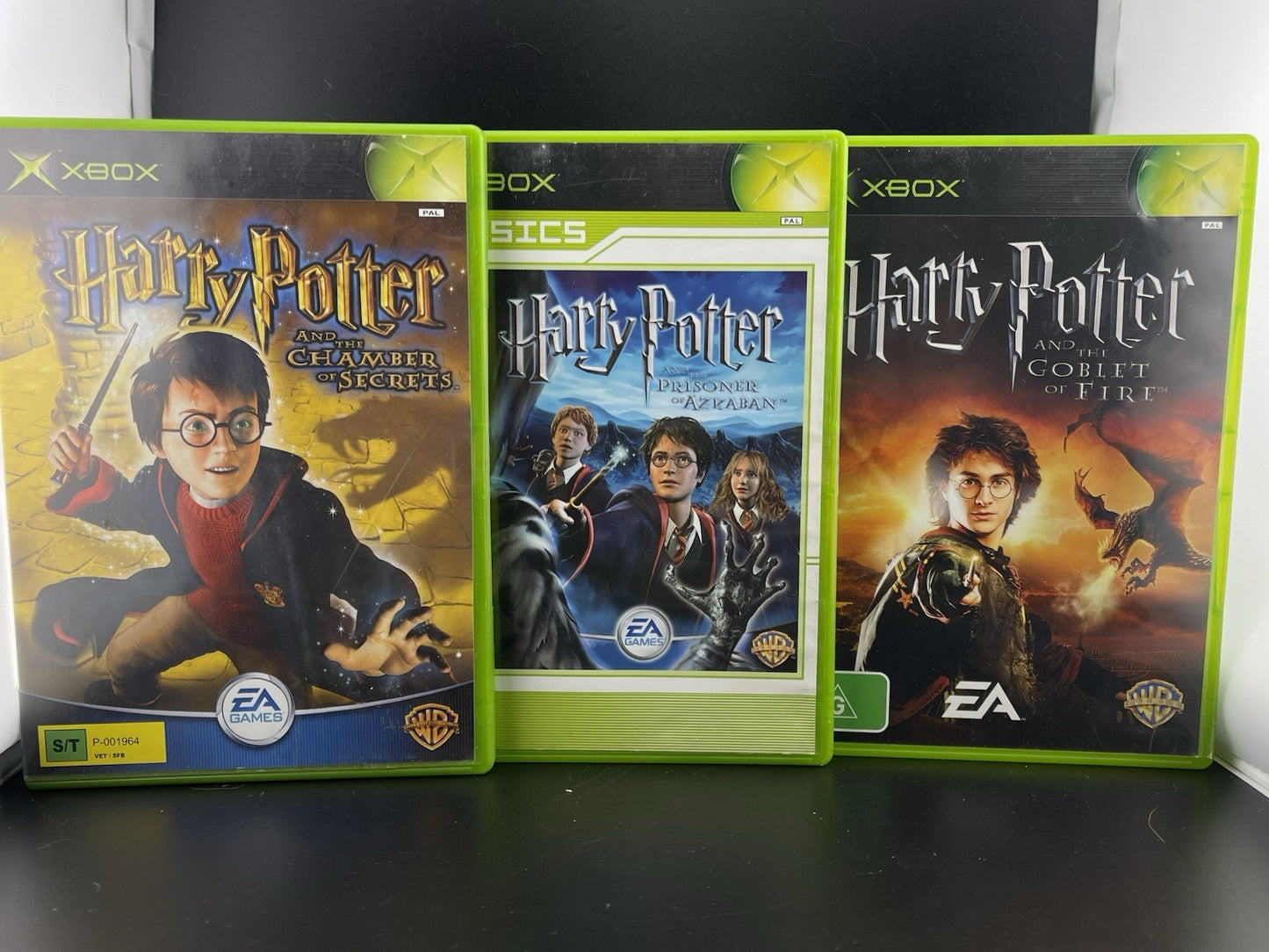 Harry Potter Chamber Of Secrets Prisoner Of Azkaban Goblet Of Fire Set Xbox PAL