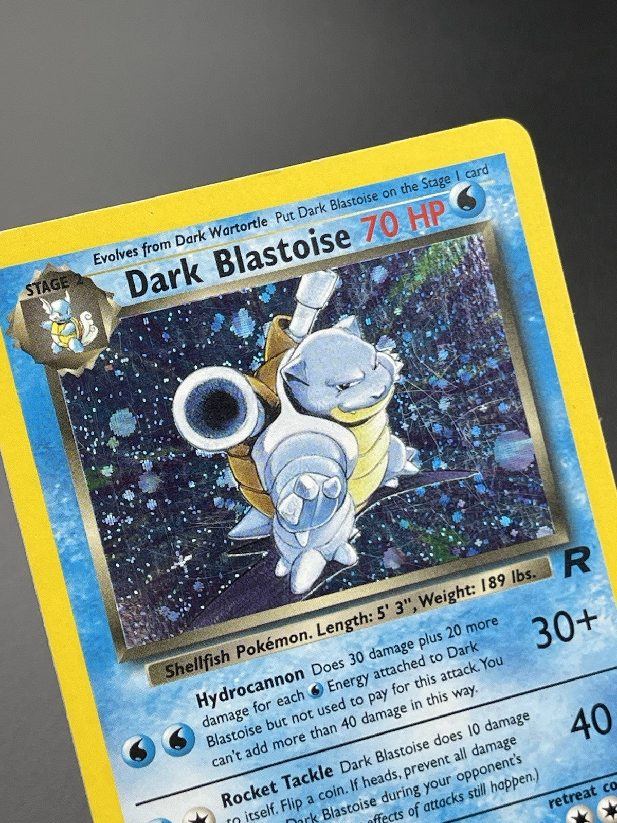 Dark Blastoise 3/82 Team Rocket Holo Rare Pokemon TCG Card Vintage WOTC 2000 MP
