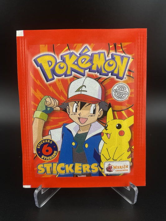 1999 RARE TOPPS MERLIN NINTENDO POKEMON STICKER PACK SEALED NEW