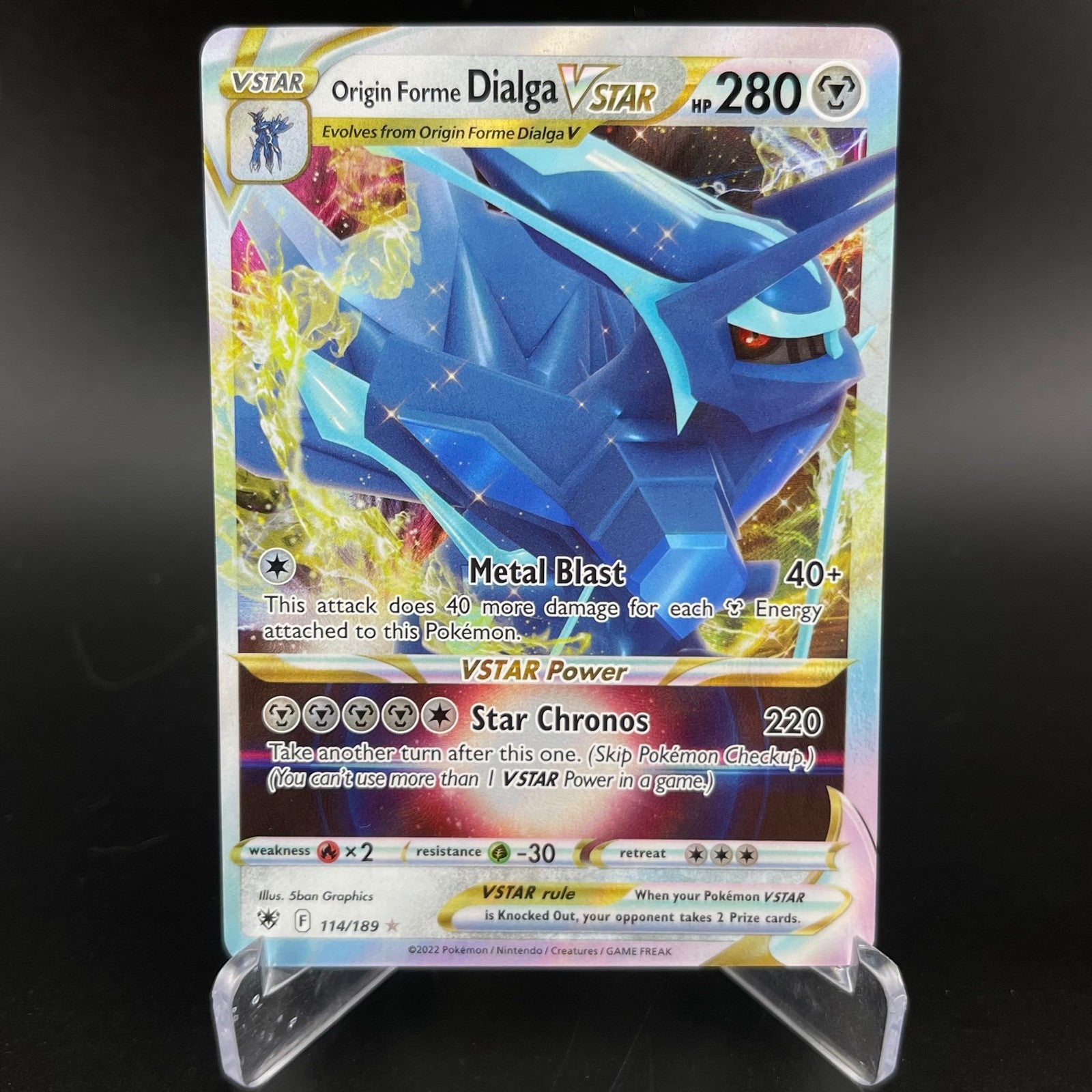 Origin Forme Dialga VSTAR 114/189 Holo Rare VSTAR Astral Radiance Pokemon NM