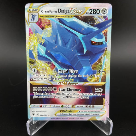 Origin Forme Dialga VSTAR 114/189 Holo Rare VSTAR Astral Radiance Pokemon NM