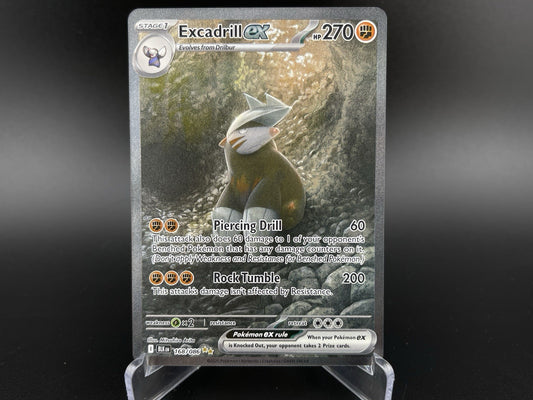 Excadrill EX 168/086 Full Art SIR Scarlet Violet Black Bolt Pokémon TCG Card NM