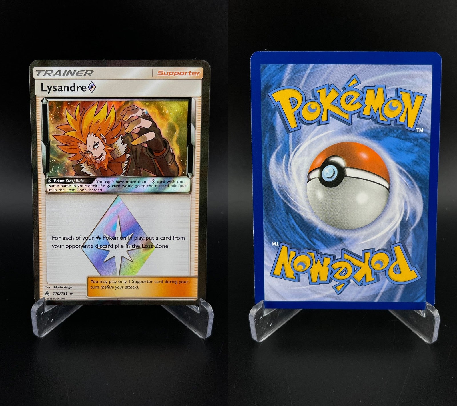 Lysandre ◇ 110/131 Rare Prism Star Forbidden Light Pokemon NM