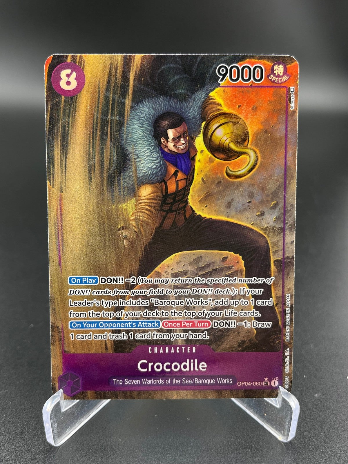 Crocodile Alternate Art OP04-060 Kingdoms of Intrigue One Piece NM