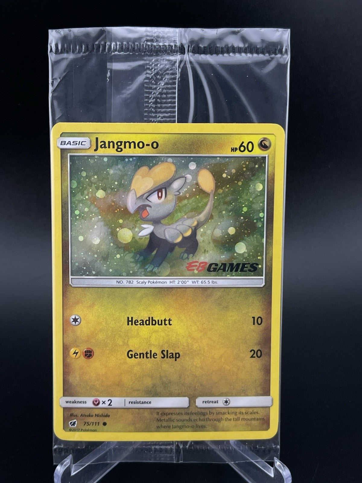 Jangmo-o 75/111 EB Games Cosmos Holo Crimson Invasion Pokemon TCG Card Sealed