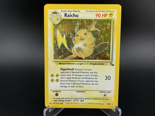 Raichu 14/62 Fossil Holo Rare 1999 WOTC Pokemon TCG Card PL