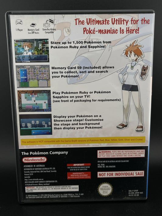 Pokemon Box Ruby & Sapphire Nintendo Gamecube Complete Manual AUS PAL