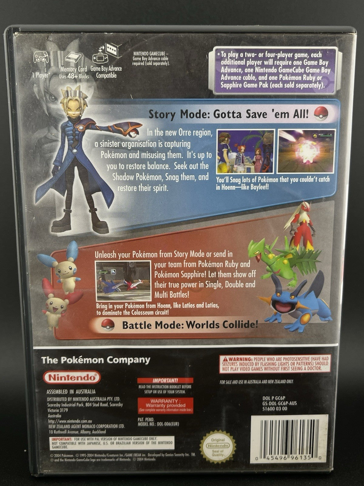 Pokemon Colosseum Nintendo GameCube  Complete Manual AUS PAL