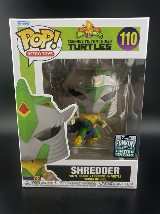 Shredder 110 Pop Vinyl Funko In TMNT X Power Rangers Funkon 2022 Limited Edition