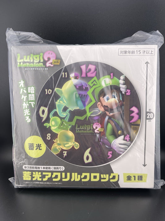 Luigi's Mansion 2 HD Nintendo Switch Glow In The Dark Acrylic Clock 20CM Japan